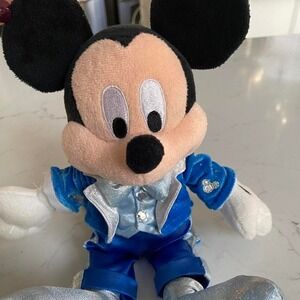 Disney Dream Friends Mickey Mouse Plush Blue Tuxedo Disneyland Resort NWT
